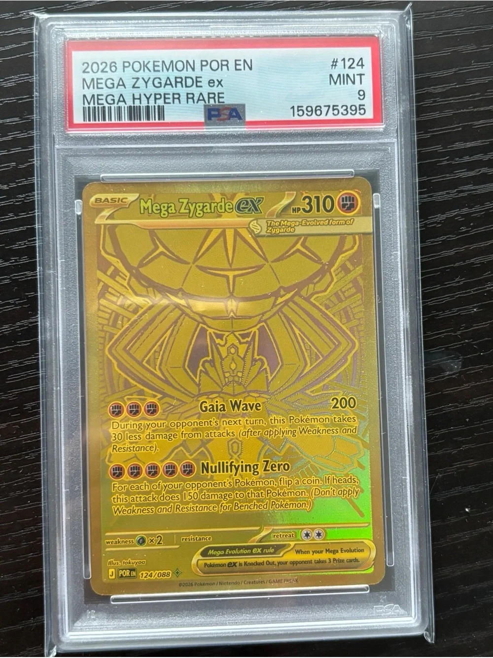 PSA 9 Mega Zygarde ex 124/088 Mega Hyper Rare Perfect Order 2026 Pokemon Card